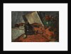 Still life with a violin, 1876 by Anonymous