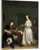 The Duet: Singer and Theorbo Player, 1669 by Anonymous