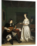 The Duet: Singer and Theorbo Player, 1669 by Anonymous