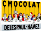 Plaque publicitaire chocolat delespaul-havez Métal