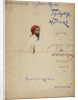 Humorous announcement with Self-Portrait, 1870s by Anonymous