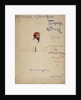 Humorous announcement with Self-Portrait, 1870s by Anonymous