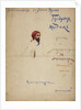 Humorous announcement with Self-Portrait, 1870s by Anonymous