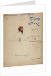 Humorous announcement with Self-Portrait, 1870s by Anonymous