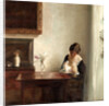 Interior with Mother and Child by Anonymous