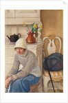 Girl with ice skates, 1917 by Anonymous