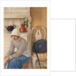 Girl with ice skates, 1917 by Anonymous