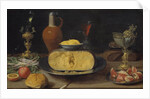 Breakfast Still Life with Cheese and Goblet by Anonymous
