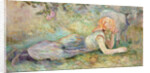 Reclining shepherdess, 1891 by Anonymous