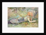 Reclining shepherdess, 1891 by Anonymous