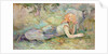 Reclining shepherdess, 1891 by Anonymous