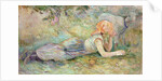 Reclining shepherdess, 1891 by Anonymous