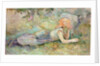 Reclining shepherdess, 1891 by Anonymous