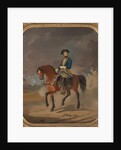 Portrait of the King Charles XII of Sweden on horseback, 1863 by Anonymous