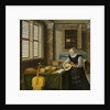 Lady Playing the Lute by Anonymous