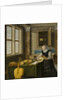 Lady Playing the Lute by Anonymous