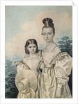 Portrait of Sisters Sofia Petrovna and Alexandra Petrovna Ushakov, 1830s by Anonymous