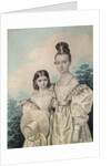Portrait of Sisters Sofia Petrovna and Alexandra Petrovna Ushakov, 1830s by Anonymous