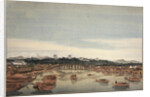 Nihonbashi in Edo and the Fuji in the background, 1823-1829 by Anonymous