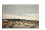 Nihonbashi in Edo and the Fuji in the background, 1823-1829 by Anonymous