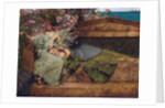 In a rose garden, 1890 by Anonymous