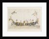 Design for a Bissona, with two gondoliers in Chinese dress, ca 1766-1770 by Anonymous