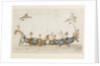 Design for a Bissona, with two gondoliers in Chinese dress, ca 1766-1770 by Anonymous