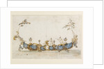 Design for a Bissona, with two gondoliers in Chinese dress, ca 1766-1770 by Anonymous