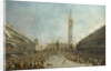 Doge Alvise IV Mocenigo appears on St. Marks Square, ca 1776 by Anonymous