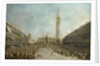 Doge Alvise IV Mocenigo appears on St. Marks Square, ca 1776 by Anonymous