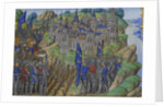 Hannibals army at the city of Naples. Miniature from: Vie dHannibal by Plutarch, 16th century by Anonymous