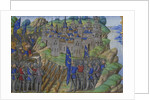 Hannibals army at the city of Naples. Miniature from: Vie dHannibal by Plutarch, 16th century by Anonymous