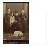 Empress Maria Fyodorovna with children, Nicholas Alexandrovich, George Alexandrovich and Xenia Alexa by Anonymous