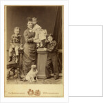 Grand Duchess Maria Fyodorovna with children, Nicholas Alexandrovich, George Alexandrovich and Xenia by Anonymous