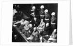 Defendants in the dock at the Nuremberg trials, 1945 by Anonymous