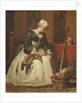 The Embroideress by Anonymous