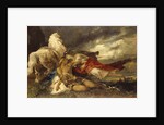 Valkyrie and a Dying Hero by Anonymous