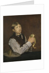 Young Boy Peeling a Pear by Anonymous