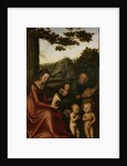 The Holy Family surrounded by Angels. Altarpiece of the Virgin (left wing), 1510-1515 by Anonymous