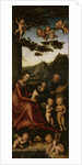 The Holy Family surrounded by Angels. Altarpiece of the Virgin (left wing), 1510-1515 by Anonymous