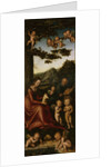 The Holy Family surrounded by Angels. Altarpiece of the Virgin (left wing), 1510-1515 by Anonymous