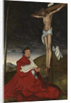 Cardinal Albrecht of Brandenburg kneeling before Christ on the cross, ca 1521-1525 by Anonymous