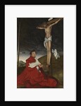 Cardinal Albrecht of Brandenburg kneeling before Christ on the cross, ca 1521-1525 by Anonymous