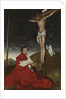 Cardinal Albrecht of Brandenburg kneeling before Christ on the cross, ca 1521-1525 by Anonymous