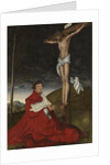 Cardinal Albrecht of Brandenburg kneeling before Christ on the cross, ca 1521-1525 by Anonymous