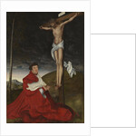 Cardinal Albrecht of Brandenburg kneeling before Christ on the cross, ca 1521-1525 by Anonymous