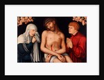 Christ as the Man of Sorrows flanked by the Virgin and St John with Angels, after 1537 by Anonymous