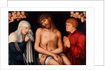 Christ as the Man of Sorrows flanked by the Virgin and St John with Angels, after 1537 by Anonymous