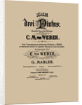 Cover of the vocal score of opera Die drei Pintos by Carl Maria von Weber, 1888 by Anonymous