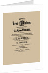 Cover of the vocal score of opera Die drei Pintos by Carl Maria von Weber, 1888 by Anonymous